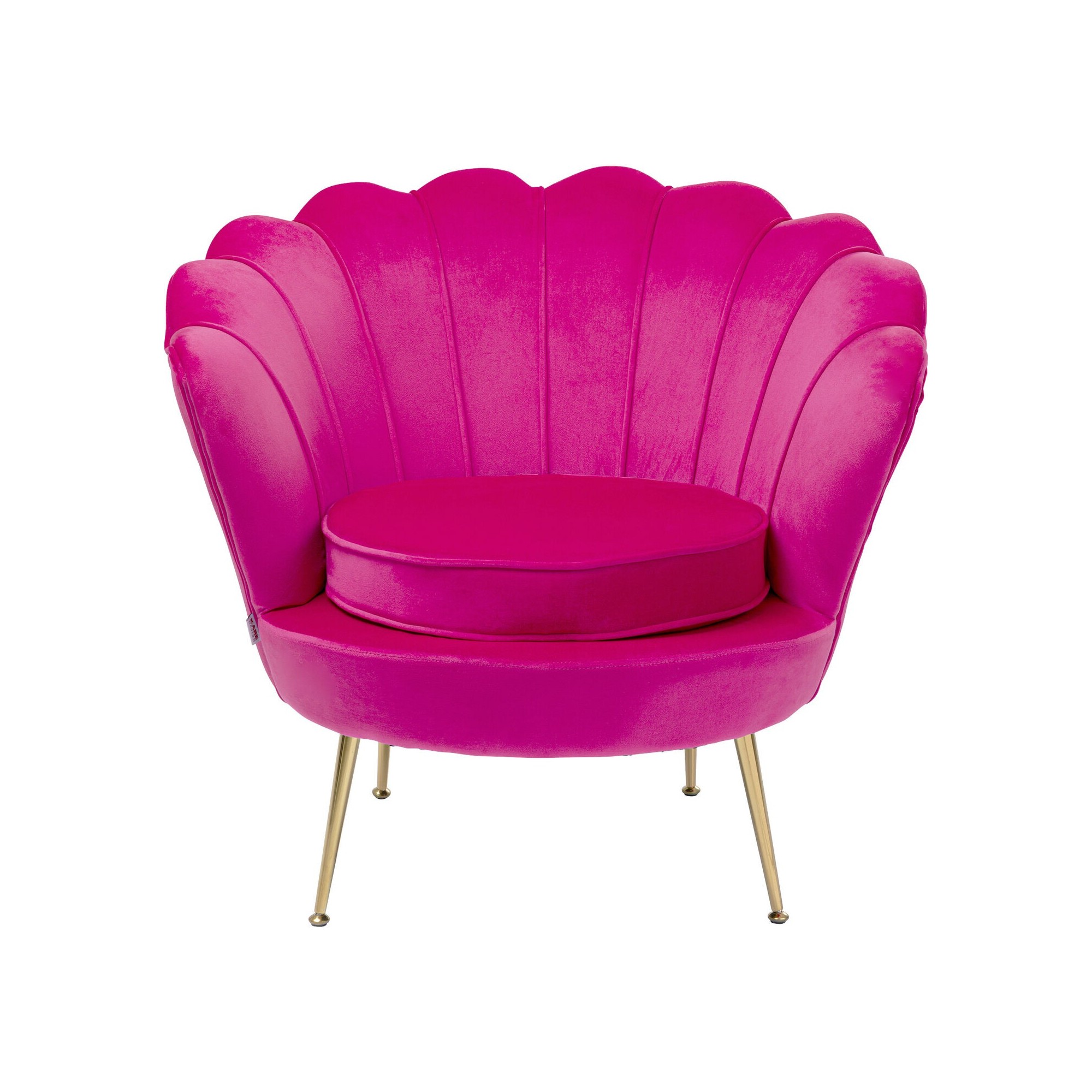 Fauteuil en velours rose Easy