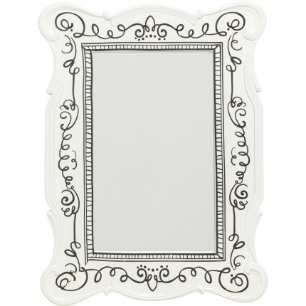 Miroir Favola 67x50cm blanc et noir Kare Design