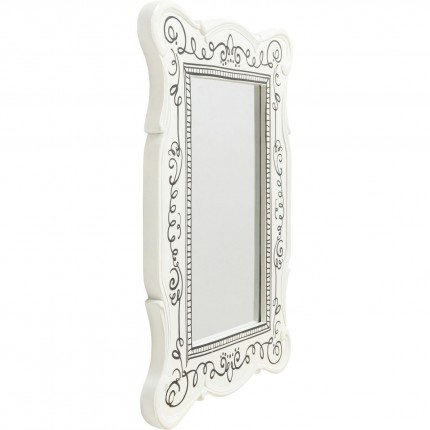 Miroir Favola 67x50cm blanc et noir Kare Design