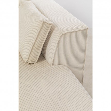 Canapé d'angle Infinity Cord crème droit Kare Design
