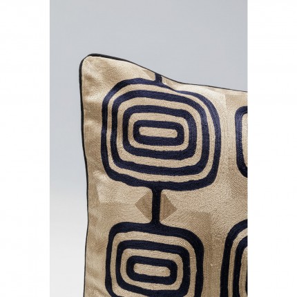 Coussin Catena Square taupe et noir Kare Design