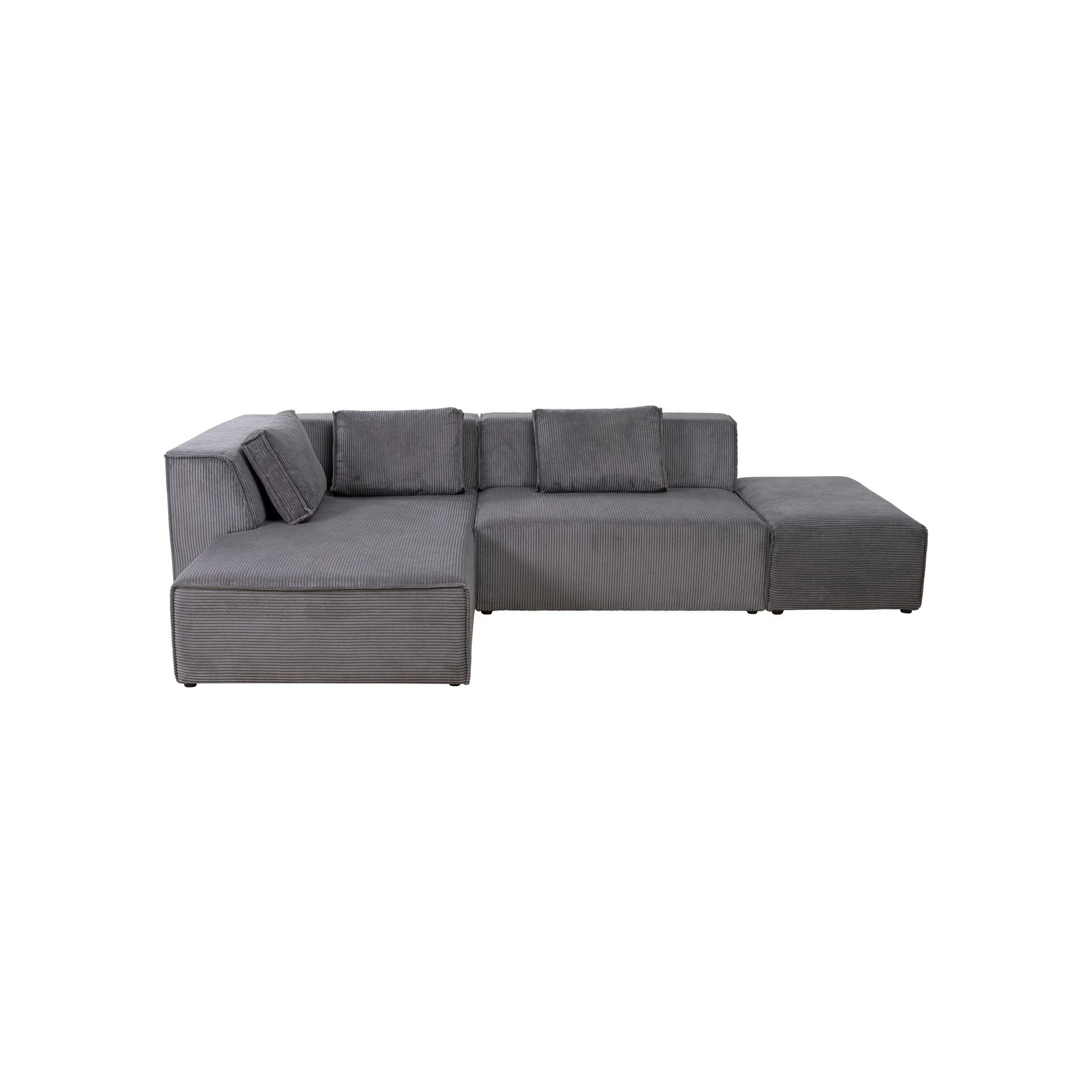 Canapé d'angle Infinity Cord gris gauche Kare Design