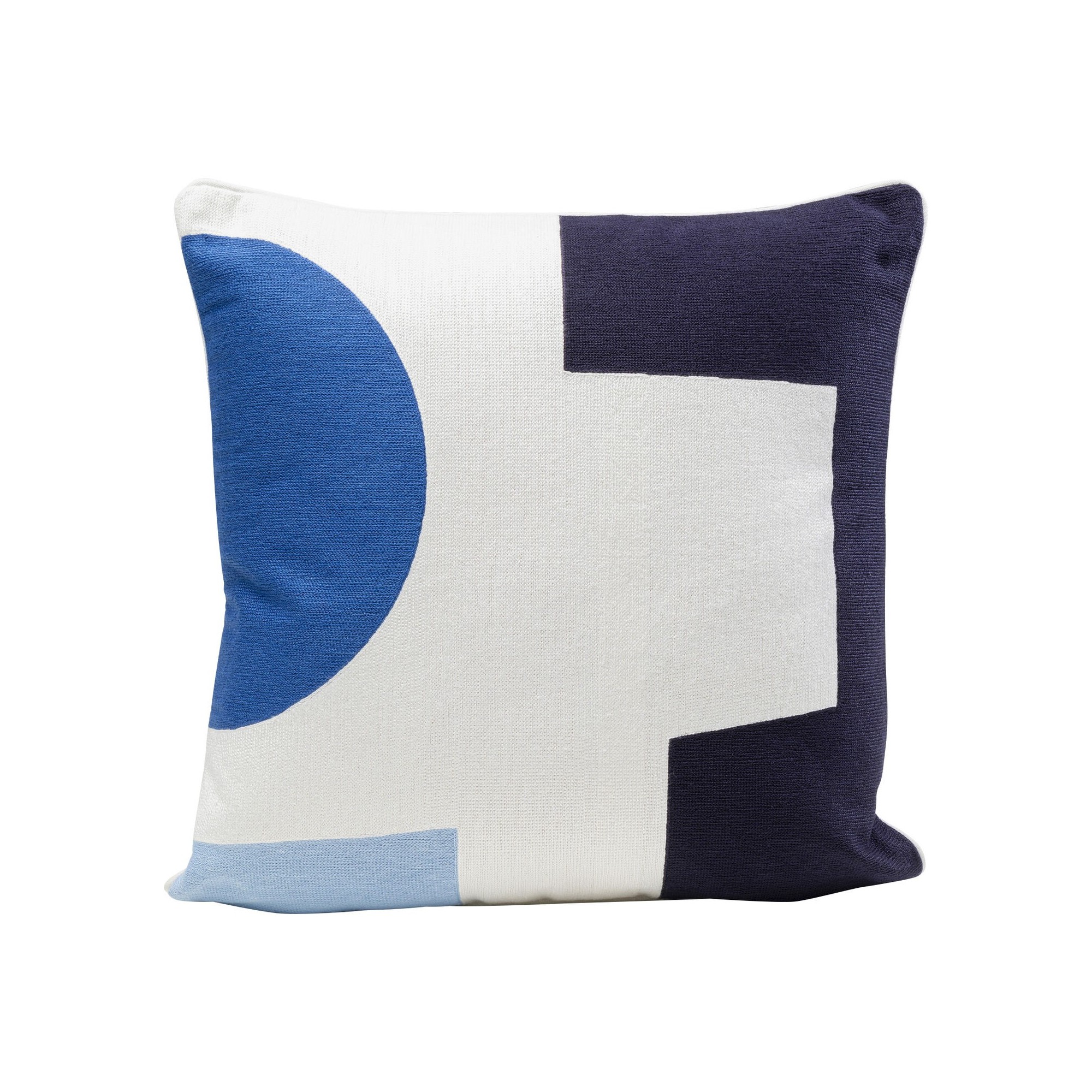 Coussin Forma bleu et blanc 50x50cm Kare Design