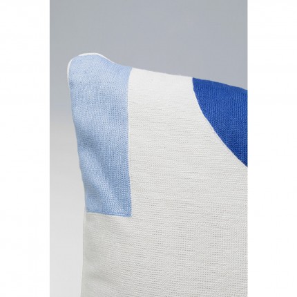 Coussin Forma bleu et blanc 50x50cm Kare Design