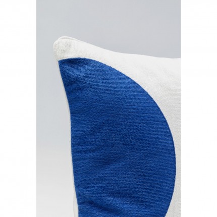 Coussin Forma bleu et blanc 50x50cm Kare Design