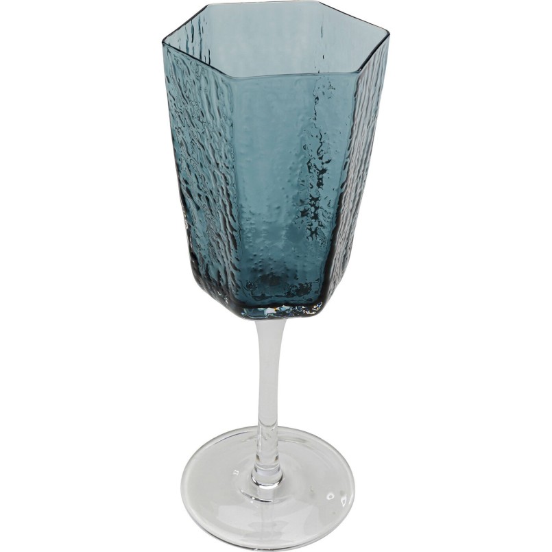 Verres à vin blanc Cascata bleus set de 4 Kare Design