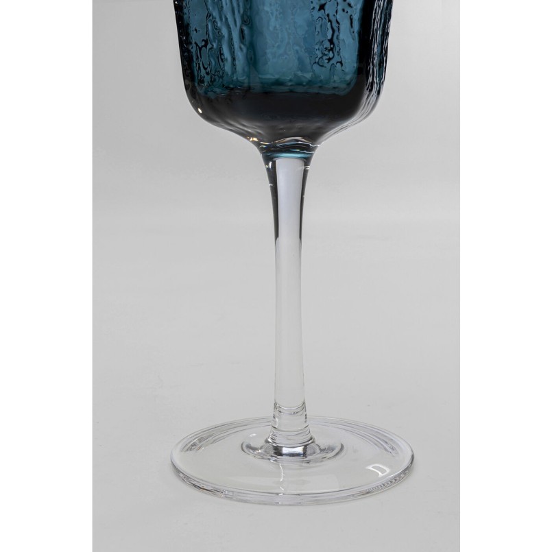 Verres à vin blanc Cascata bleus set de 4 Kare Design