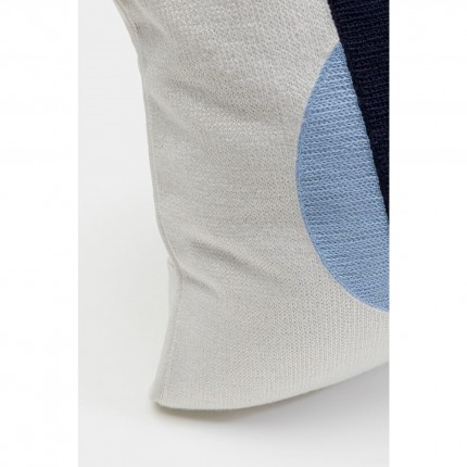 Coussin Forma bleu et blanc 60x40cm Kare Design