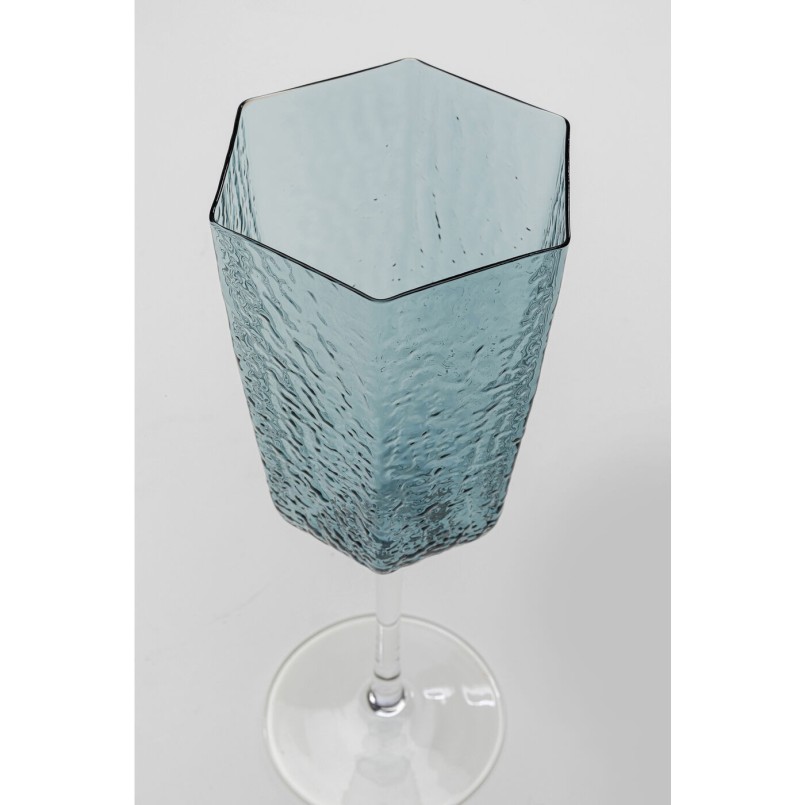 Verres à vin rouge Cascata bleus set de 4 Kare Design