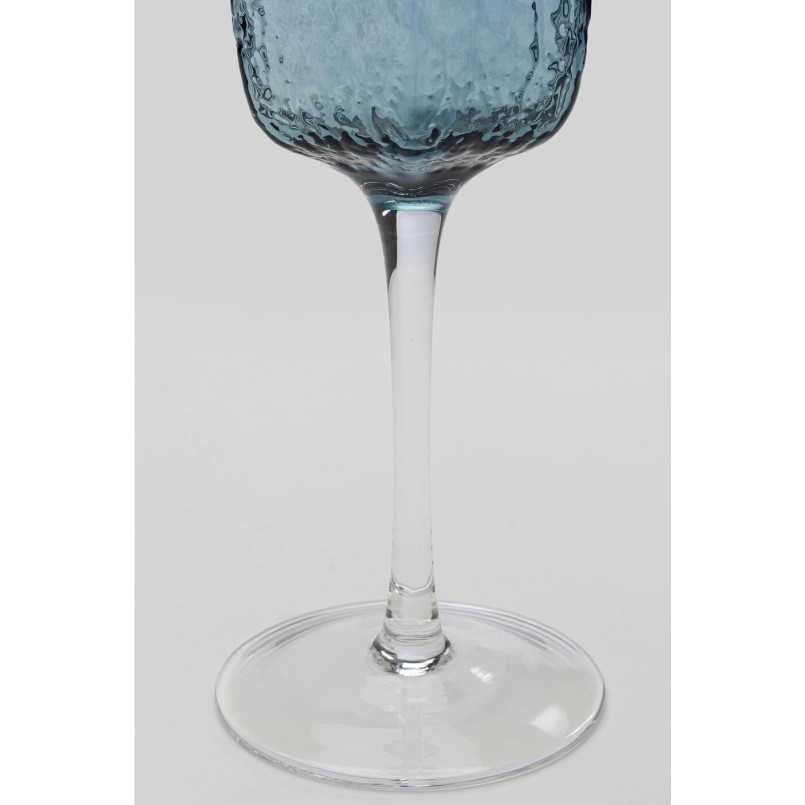 Verres à vin rouge Cascata bleus set de 4 Kare Design
