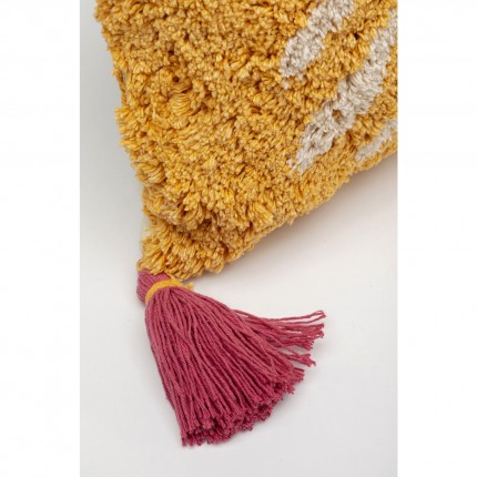 Coussin oeil jaune et rose Kare Design