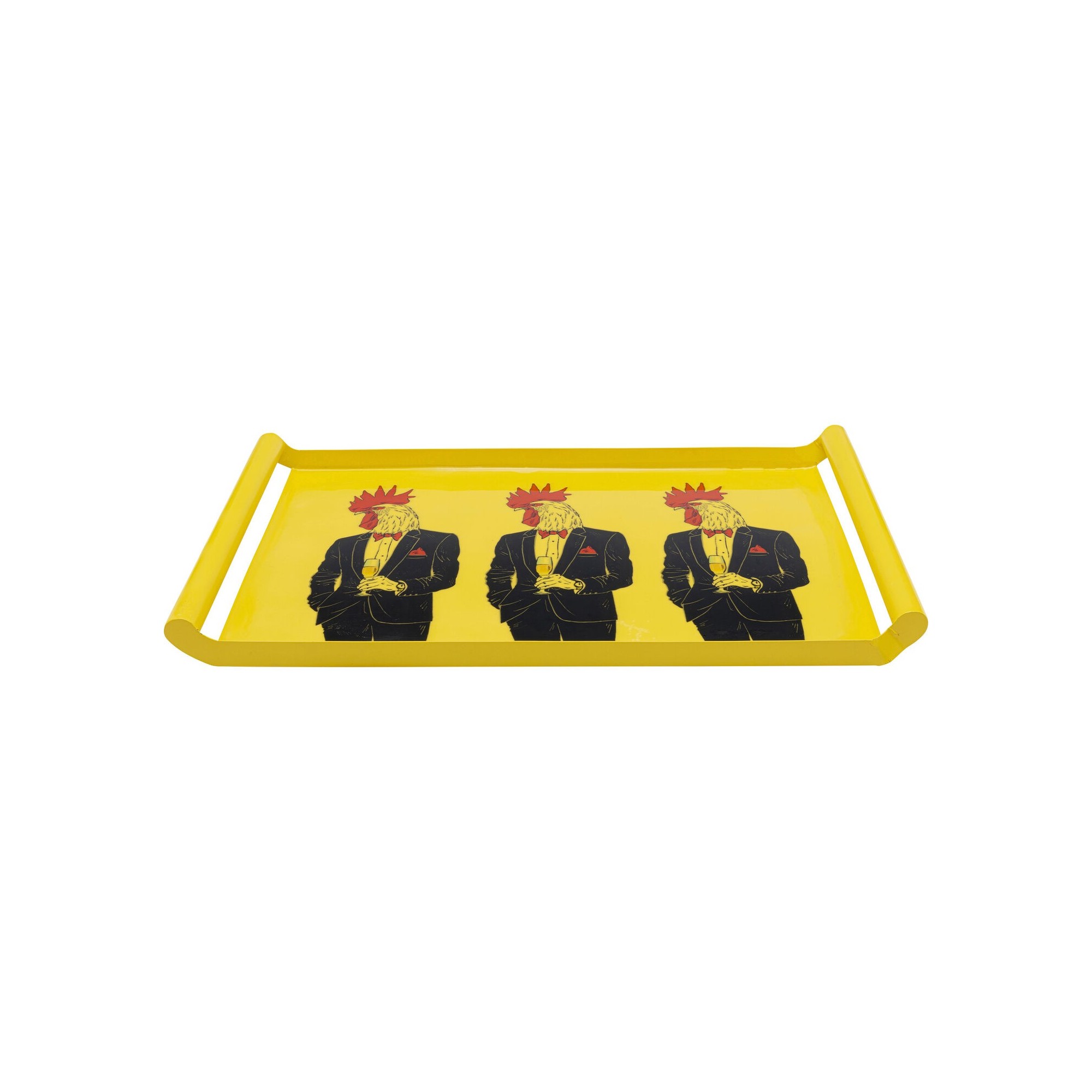 Plateau Ego coqs jaune Kare Design