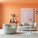 Fauteuil pivotant Peppo Lounge crème Kare Design