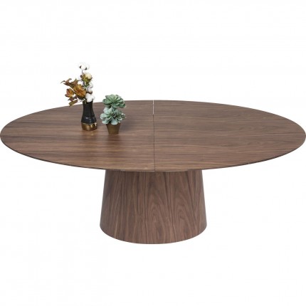 Table à rallonge Benvenuto ovale noyer Kare Design