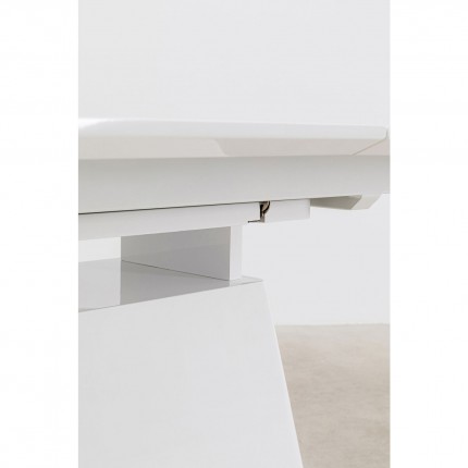 Table à rallonge Benvenuto rectangle blanche Kare Design