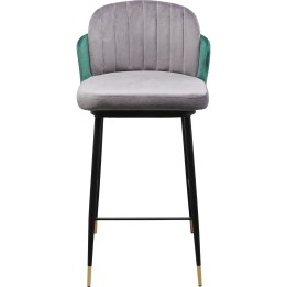 Chaise de bar Hojas gris