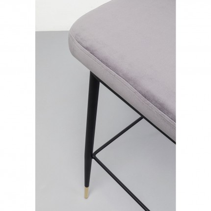 Tabouret de bar Hojas velours gris et vert Kare Design