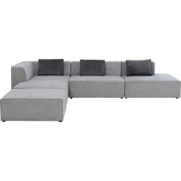 Canapé d'angle Infinity Atlanta gris gauche Kare Design