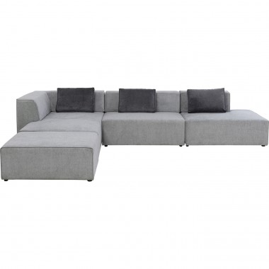Canapé d'angle Infinity Atlanta gris gauche Kare Design