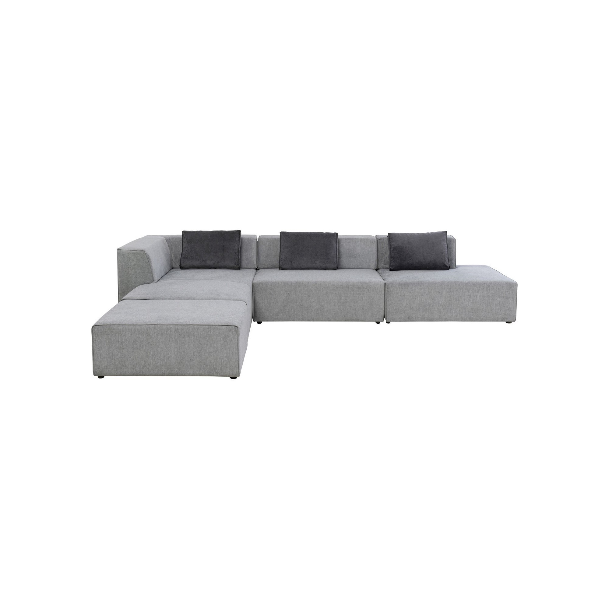 Canapé d'angle Infinity Atlanta gris gauche Kare Design