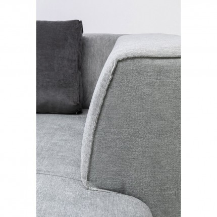Méridienne droite d'angle canapé Infinity gris Kare Design