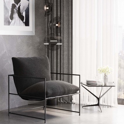 Fauteuil Cuby anthracite Kare Design
