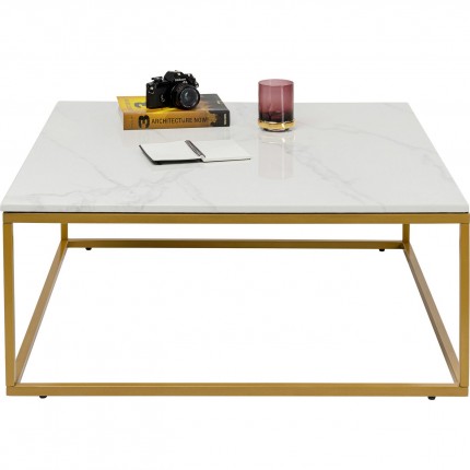 Table basse Key West 90x90cm blanche Kare Design