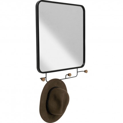 Wall Coat Rack Gina Mirror 65x50cm Kare Design
