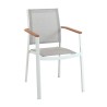 Chaise de jardin avec accoudoirs Bilbao blanche Gescova
