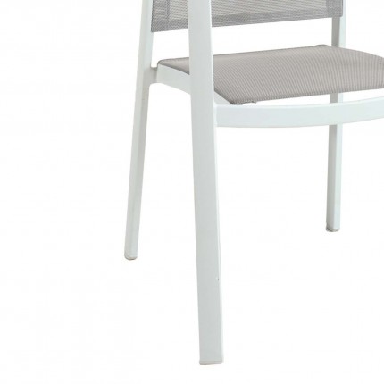 Outdoor chair with armrests Bilbao white Gescova