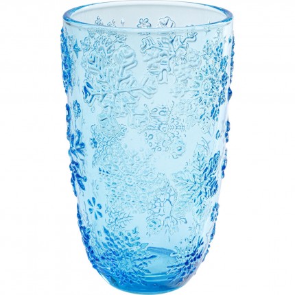 Verres à eau Ice Flowers bleus set de 6 Kare Design