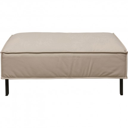Pouf Victor cuir gris Kare Design