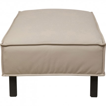 Pouf Victor cuir gris Kare Design