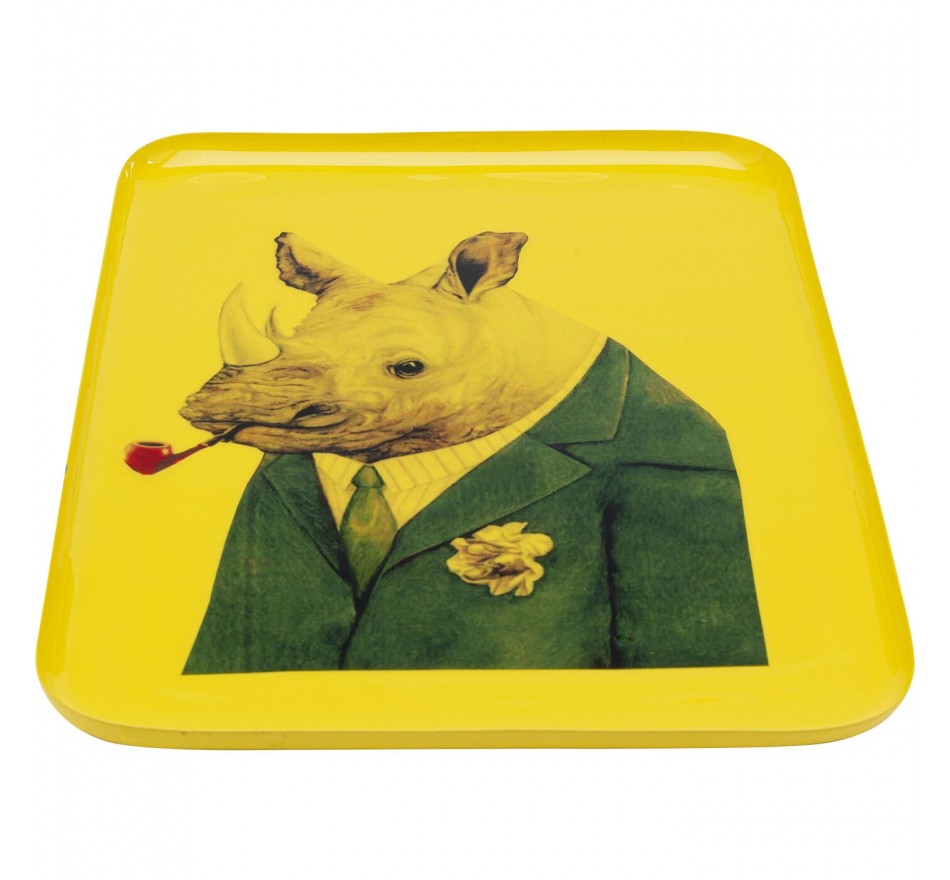 Plateau Ego jaune rhinocéros costume Kare Design