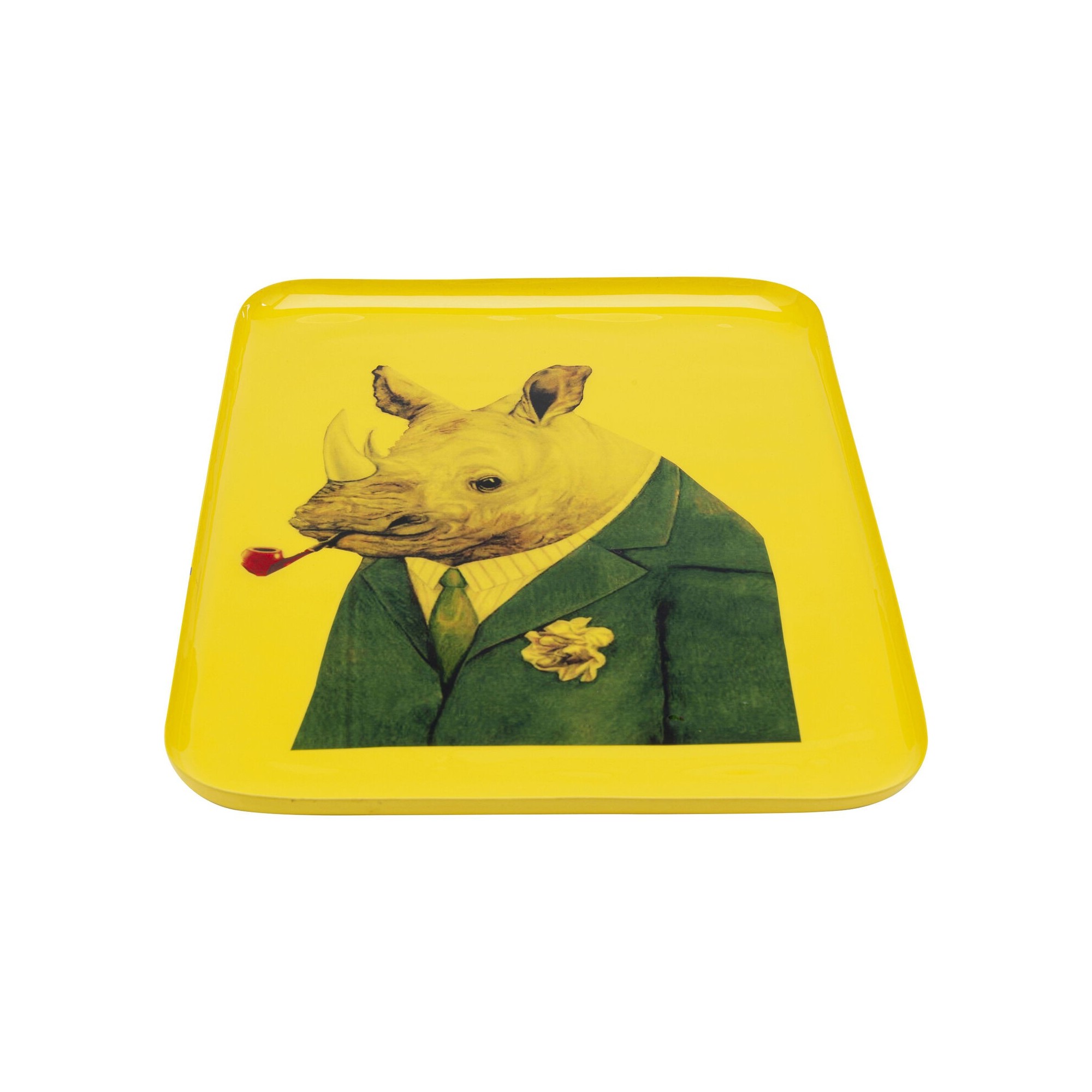 Plateau Ego jaune rhinocéros costume Kare Design