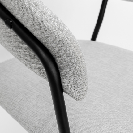Chaise avec accoudoirs Belle gris clair Kare Design