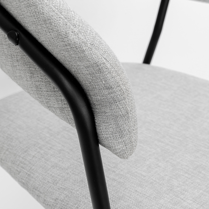 Chaise avec accoudoirs Belle grise Kare Design