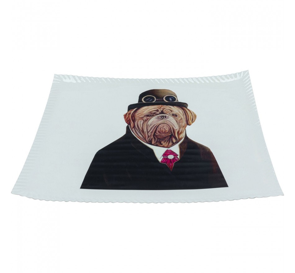 Plateau Ego blanc chien costume Kare Design