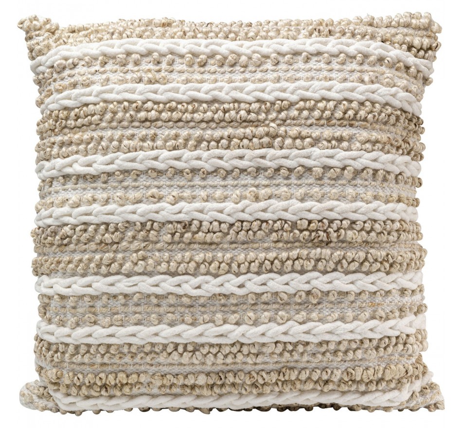 Coussin Loop Knit beige 60x60cm Kare Design