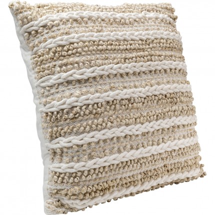 Coussin Loop Knit beige 60x60cm Kare Design