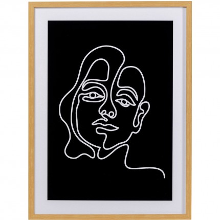 Tableau Faccia Arte noir et blanc femme 60x80cm Kare Design