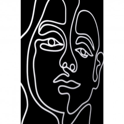 Tableau Faccia Arte noir et blanc femme 60x80cm Kare Design