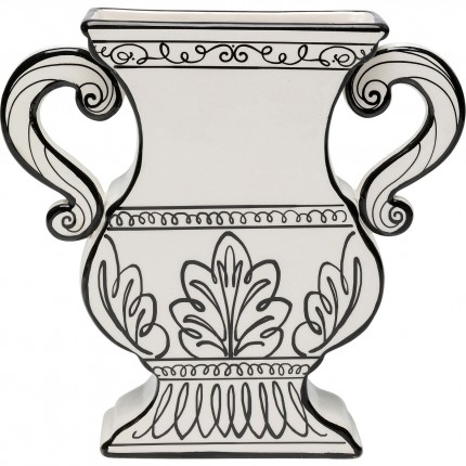 Vase Favola amphore blanc et noir Kare Design