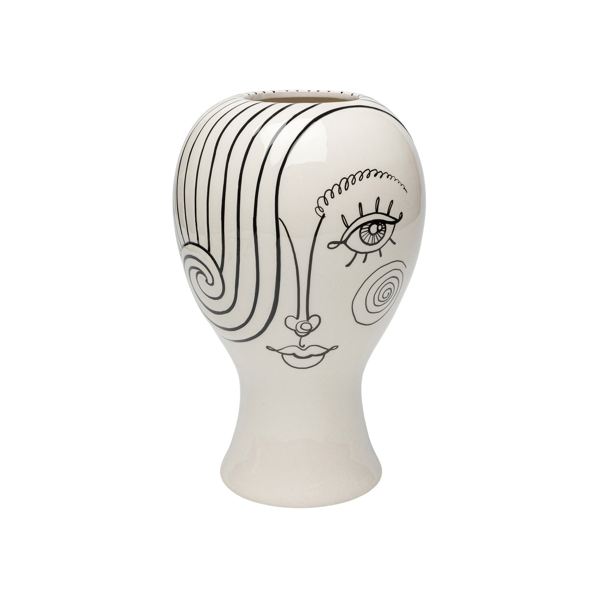 Vase Favola femme blanc et noir Kare Design