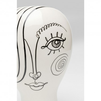 Vase Favola femme blanc et noir Kare Design