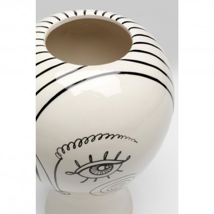 Vase Favola femme blanc et noir Kare Design