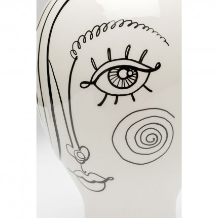 Vase Favola femme blanc et noir Kare Design