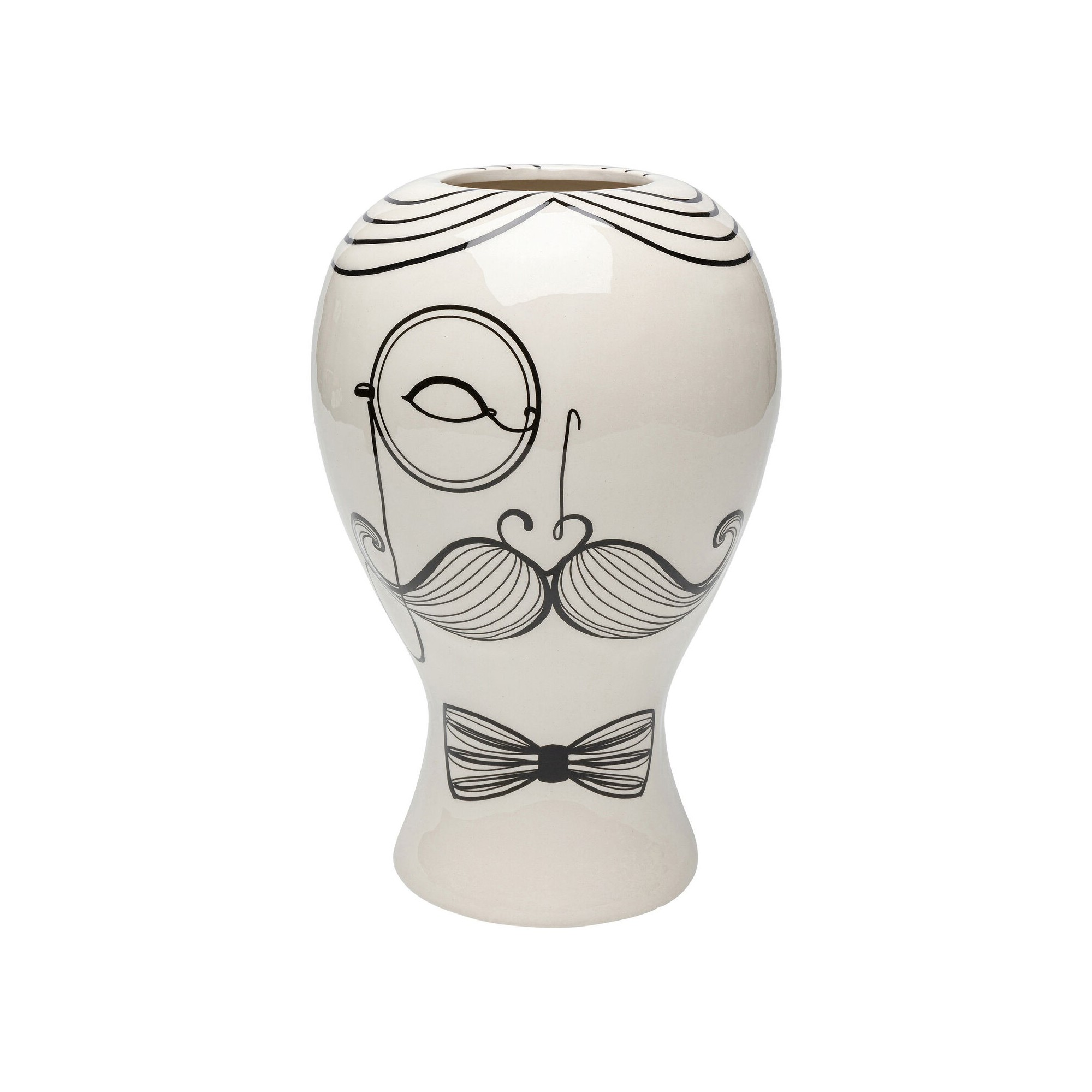 Vase Favola homme blanc et noir Kare Design