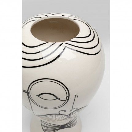 Vase Favola homme blanc et noir Kare Design