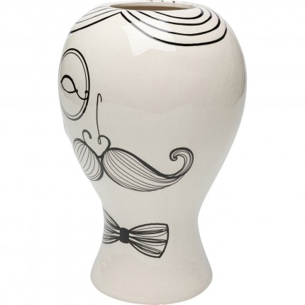 Vase Favola homme blanc et noir Kare Design